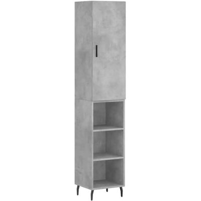 vidaXL Korkeakiiltovalmis betonikäsittely 34,5x34x180 cm - Credenza vidaXL Korkeakiiltovalmis betonikäsittely 34,5x34x180 cm - Credenza