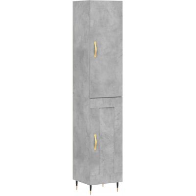 vidaXL Hochschrank Beton Grau - Hoher Stauraum Schrank vidaXL Hochschrank Beton Grau - Hoher Stauraum Schrank