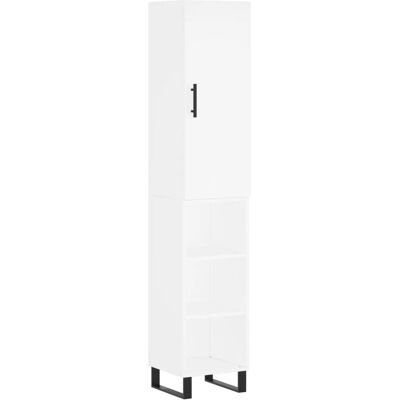 vidaXL Buffet Haut Blanc 34,5x34x180 cm - Meuble de rangement - Publicité vidaXL Buffet Haut Blanc 34,5x34x180 cm - Meuble de rangement - Publicité