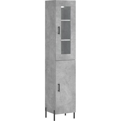 vidaXL Højskab Beton Grå 34,5x34x180 cm Spånplade - Skab vidaXL Højskab Beton Grå 34,5x34x180 cm Spånplade - Skab
