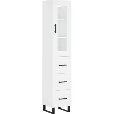 vidaXL Weißer Highboard 34,5x34x180 cm - Sideboard vidaXL Weißer Highboard 34,5x34x180 cm - Sideboard