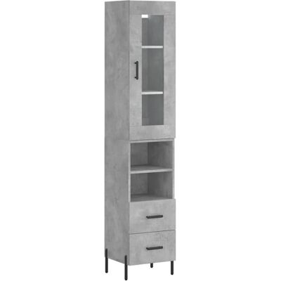vidaXL Betonggraues Highboard - Wohnzimmer Schrank vidaXL Betonggraues Highboard - Wohnzimmer Schrank