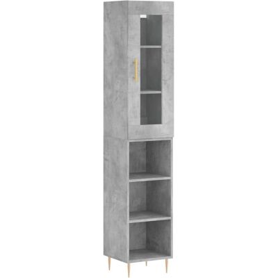vidaXL Highboard Beton Grau 34,5x34x180 cm - Sideboard vidaXL Highboard Beton Grau 34,5x34x180 cm - Sideboard