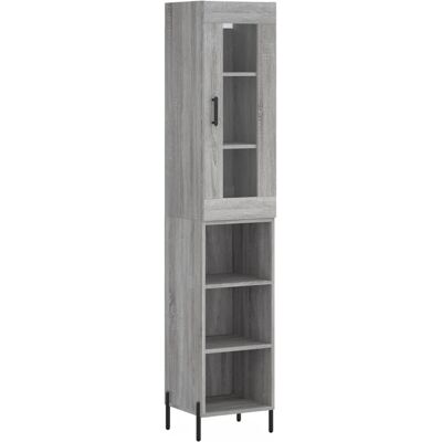vidaXL Højskab Grå Sonoma 34,5x34x180 cm - Skab vidaXL Højskab Grå Sonoma 34,5x34x180 cm - Skab