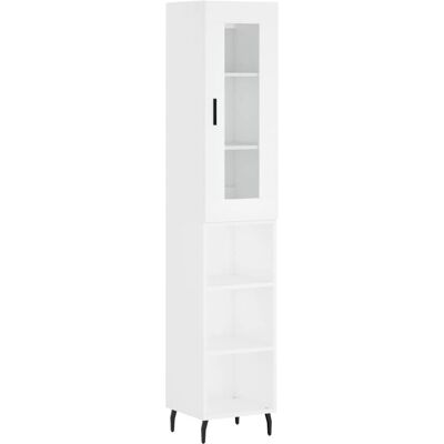 vidaXL Weißes Highboard - Aufbewahrungsschrank - Sideboard - Wohnzimmermöbel vidaXL Weißes Highboard - Aufbewahrungsschrank - Sideboard - Wohnzimmermöbel