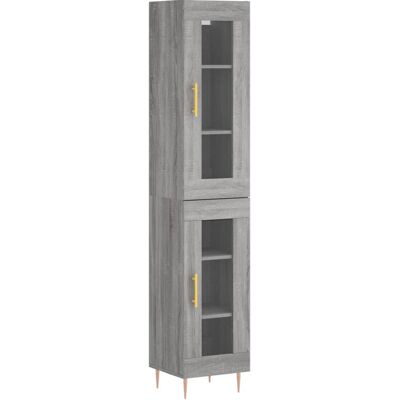 vidaXL Highboard Grau Sonoma 34,5x34x180 cm - Sideboard vidaXL Highboard Grau Sonoma 34,5x34x180 cm - Sideboard