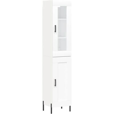 vidaXL Korkeahylly Valkoinen 34,5x34x180 cm Konstruktio-levystä - Kaappi vidaXL Korkeahylly Valkoinen 34,5x34x180 cm Konstruktio-levystä - Kaappi
