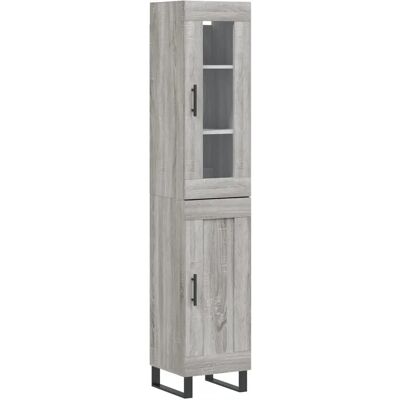 vidaXL Hochboard Grau Sonoma 34,5x34x180cm - Wohnzimmer Anrichte vidaXL Hochboard Grau Sonoma 34,5x34x180cm - Wohnzimmer Anrichte