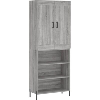 vidaXL Hochschrank Grau Sonoma - Wohnzimmer Sideboard vidaXL Hochschrank Grau Sonoma - Wohnzimmer Sideboard