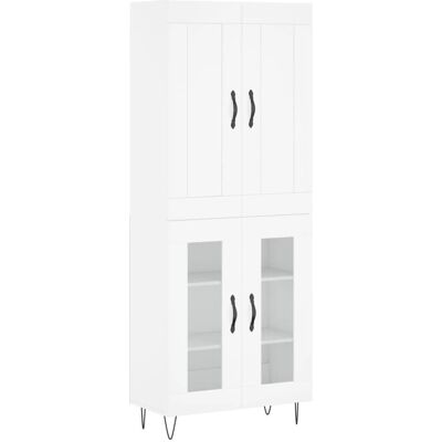 vidaXL Weißes Highboard - Wohnzimmer Schrank vidaXL Weißes Highboard - Wohnzimmer Schrank