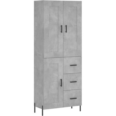 vidaXL Highboard Beton-Grau 69,5x34x180 cm - Sideboard vidaXL Highboard Beton-Grau 69,5x34x180 cm - Sideboard