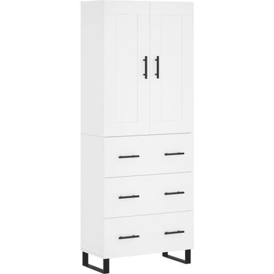 vidaXL Weißes Highboard Hoher Stauraum - Wohnzimmer Sideboard vidaXL Weißes Highboard Hoher Stauraum - Wohnzimmer Sideboard