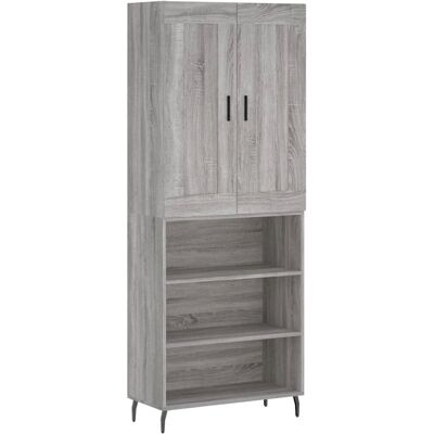 vidaXL Buffet gris Sonoma - Buffet Haut - Publicité vidaXL Buffet gris Sonoma - Buffet Haut - Publicité