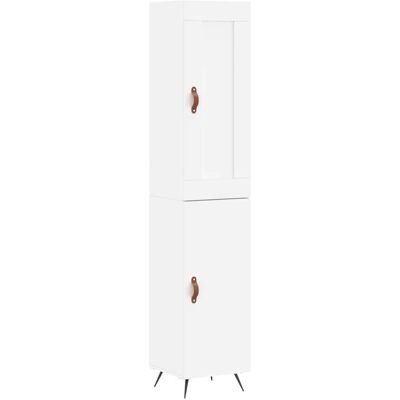 vidaXL Highboard Weiß 34,5x34x180 cm Engineered Wood - Wohnzimmer Sideboard vidaXL Highboard Weiß 34,5x34x180 cm Engineered Wood - Wohnzimmer Sideboard