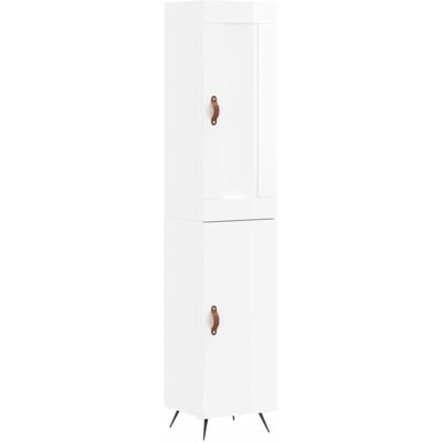 vidaXL Wohnzimmer Highboard - Hochglanz Weiß 34,5x34x180 cm vidaXL Wohnzimmer Highboard - Hochglanz Weiß 34,5x34x180 cm