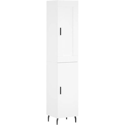 vidaXL Weißer Highboard Tall Storage Cabinet - Wohnzimmer Sideboard vidaXL Weißer Highboard Tall Storage Cabinet - Wohnzimmer Sideboard