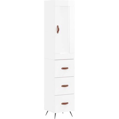 vidaXL Weiß Hochschrank Mit 3 Schubladen - Highboard vidaXL Weiß Hochschrank Mit 3 Schubladen - Highboard