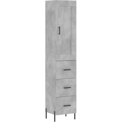 vidaXL Meuble haut gris béton 34,5x34x180 cm - Buffet vidaXL Meuble haut gris béton 34,5x34x180 cm - Buffet
