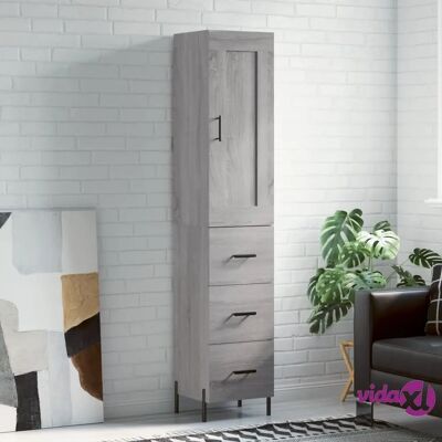 vidaXL Harmaa Sonoma 34,5x34x180 cm Hyllykaappi - Säilytyskaappi vidaXL Harmaa Sonoma 34,5x34x180 cm Hyllykaappi - Säilytyskaappi