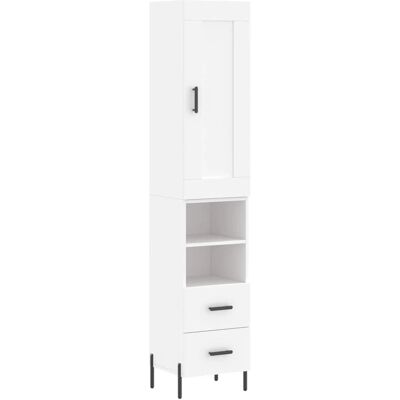 vidaXL Hochschrank Weiß 34,5x34x180 cm Holzwerkstoff - Wohnzimmer Sideboard vidaXL Hochschrank Weiß 34,5x34x180 cm Holzwerkstoff - Wohnzimmer Sideboard