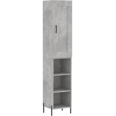 vidaXL Highboard Beton Grau 34,5x34x180 cm - Sideboard vidaXL Highboard Beton Grau 34,5x34x180 cm - Sideboard