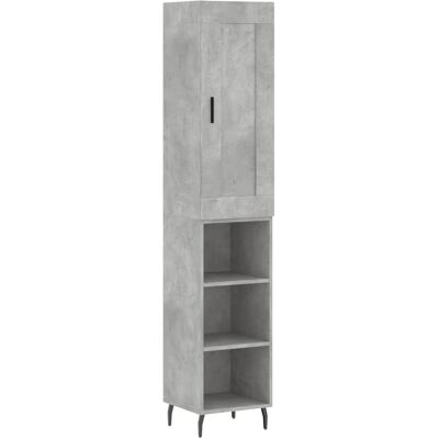 vidaXL 34.5x34x180 cm Betoni Harmaa Hyllykaappi - Sideboard vidaXL 34.5x34x180 cm Betoni Harmaa Hyllykaappi - Sideboard