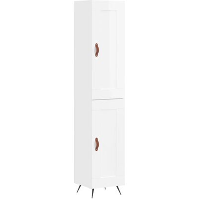 vidaXL Armoire Haute Blanc Brillant - Buffet Haut - Publicité vidaXL Armoire Haute Blanc Brillant - Buffet Haut - Publicité