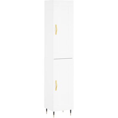 vidaXL Highboard Weiß 34,5x34x180 cm Holzwerkstoff - Sideboard vidaXL Highboard Weiß 34,5x34x180 cm Holzwerkstoff - Sideboard
