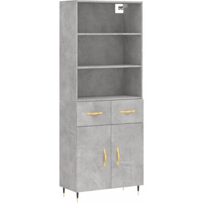 vidaXL Hochboard Beton Grau 69,5x34x180 cm Sperrholz - Sideboard vidaXL Hochboard Beton Grau 69,5x34x180 cm Sperrholz - Sideboard