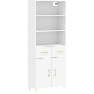 vidaXL Armario Alto Blanco 69,5x34x180 cm - Credenza vidaXL Armario Alto Blanco 69,5x34x180 cm - Credenza