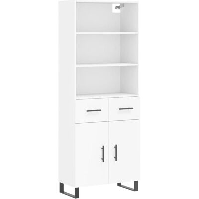 vidaXL Weißes Highboard - Aufbewahrungsschrank 69,5x34x180 cm vidaXL Weißes Highboard - Aufbewahrungsschrank 69,5x34x180 cm