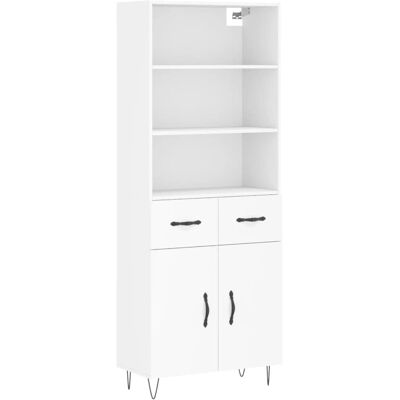 vidaXL Hvid 69,5x34x180 cm Ingegnørtræ - Skab vidaXL Hvid 69,5x34x180 cm Ingegnørtræ - Skab