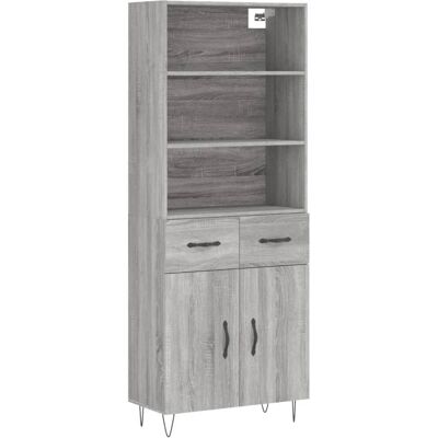 vidaXL Graues Sonoma Highboard - Sideboard für Wohnzimmer vidaXL Graues Sonoma Highboard - Sideboard für Wohnzimmer