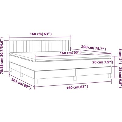 Maisonchic Hellgraues Samtbettt Bed 160x200cm - Bett Maisonchic Hellgraues Samtbettt Bed 160x200cm - Bett