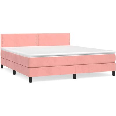 vidaXL 3141502 Bett - Samtiges Pink mit Verstellbarem Kopfteil vidaXL 3141502 Bett - Samtiges Pink mit Verstellbarem Kopfteil