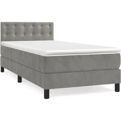vidaXL 3141527 Bett - Samtweiches, Verstellbares Kopfteil, Taschenfederkernmatratze vidaXL 3141527 Bett - Samtweiches, Verstellbares Kopfteil, Taschenfederkernmatratze