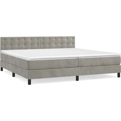 vidaXL Bett mit Grau Samt, Modell 3141551 - Bett vidaXL Bett mit Grau Samt, Modell 3141551 - Bett