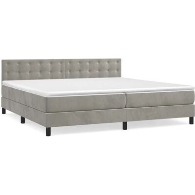vidaXL 3141563 Bett - Verstellbares Samt & Taschenfederkern - Bett vidaXL 3141563 Bett - Verstellbares Samt & Taschenfederkern - Bett