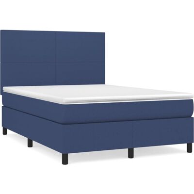 VidaXL Bett mit Taschenfederkern - Blau - Bett VidaXL Bett mit Taschenfederkern - Blau - Bett