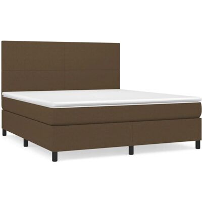 vidaXL 160x200cm Dunkelbrauner Boxspringbett vidaXL 160x200cm Dunkelbrauner Boxspringbett
