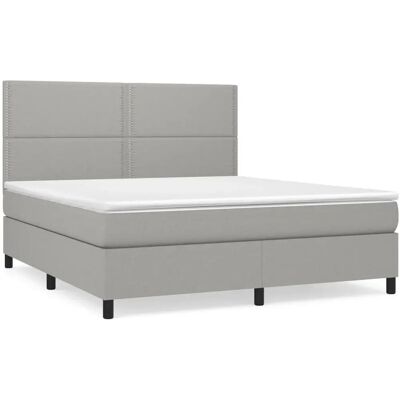 VidaXL Hellgrau 180x200cm Bett - Matratze & Rahmen VidaXL Hellgrau 180x200cm Bett - Matratze & Rahmen