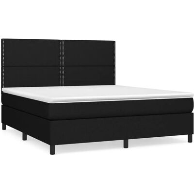 vidaXL Boxspringbett Mit Matratze Schwarz 180x200 cm - Modell Flach vidaXL Boxspringbett Mit Matratze Schwarz 180x200 cm - Modell Flach