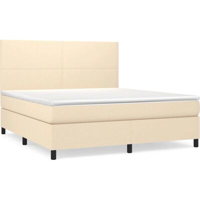 vidaXL Boxspringbett mit Matratze 180x200 cm - Creme vidaXL Boxspringbett mit Matratze 180x200 cm - Creme
