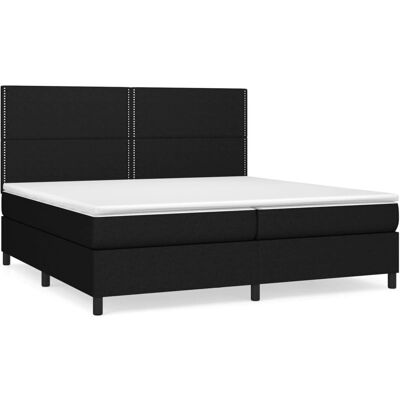 vidaXL Boxspringbett Schwarz 200x200cm, Modell: Flach - Bett vidaXL Boxspringbett Schwarz 200x200cm, Modell: Flach - Bett