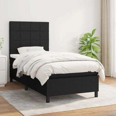 MAISONCHIC 80x200 cm Schwarzes Metallbett mit Taschenfederkernmatratze MAISONCHIC 80x200 cm Schwarzes Metallbett mit Taschenfederkernmatratze