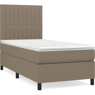VidaXL Bett - Grau taupe - 160x200 cm - Bett VidaXL Bett - Grau taupe - 160x200 cm - Bett