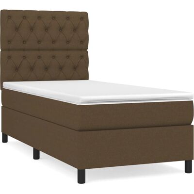 vidaXL 3141972 Bett - Verstellbares Kopfteil, Taschenfederkernmatratze, Dunkelbraun - Bett vidaXL 3141972 Bett - Verstellbares Kopfteil, Taschenfederkernmatratze, Dunkelbraun - Bett