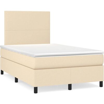 vidaXL Knopfheft Bett - Taschenfederkernmatratze - Creme - Bett vidaXL Knopfheft Bett - Taschenfederkernmatratze - Creme - Bett