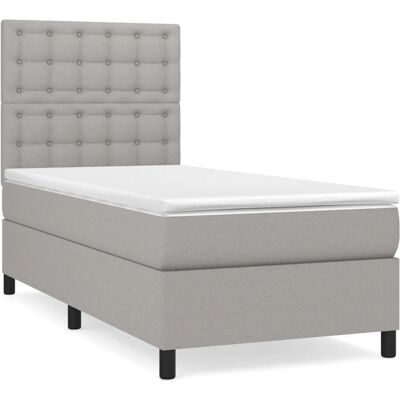 vidaXL 3142057 Bett - verstellbares Kopfteil, Taschenfederkernmatratze, hellgrau vidaXL 3142057 Bett - verstellbares Kopfteil, Taschenfederkernmatratze, hellgrau