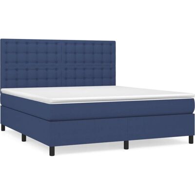 vidaXL Bett mit Matratze - Blau, 180x200cm - Bett vidaXL Bett mit Matratze - Blau, 180x200cm - Bett
